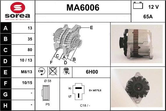 Sera MA6006 - Alternateur cwaw.fr