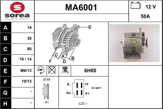 Sera MA6001 - Alternateur cwaw.fr