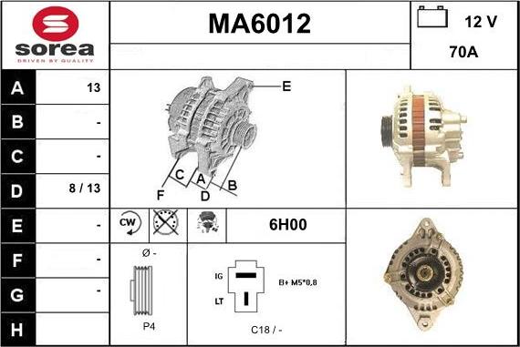 Sera MA6012 - Alternateur cwaw.fr