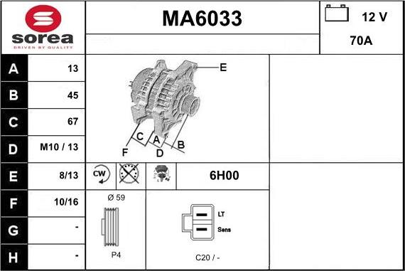 Sera MA6033 - Alternateur cwaw.fr