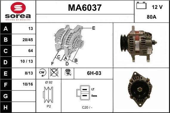 Sera MA6037 - Alternateur cwaw.fr