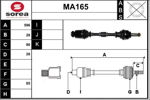 Sera MA165 - Arbre de transmission cwaw.fr