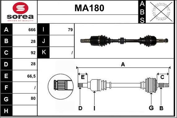 Sera MA180 - Arbre de transmission cwaw.fr