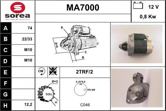 Sera MA7000 - Démarreur cwaw.fr