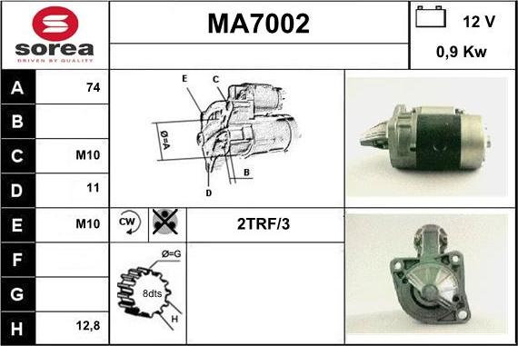 Sera MA7002 - Démarreur cwaw.fr