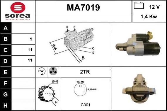 Sera MA7019 - Démarreur cwaw.fr