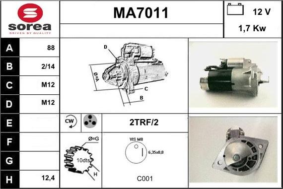 Sera MA7011 - Démarreur cwaw.fr