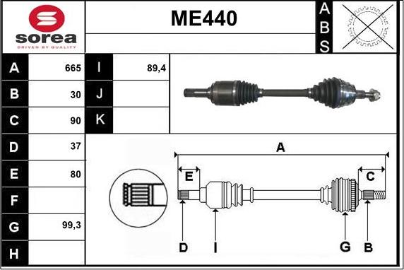 Sera ME440 - Arbre de transmission cwaw.fr