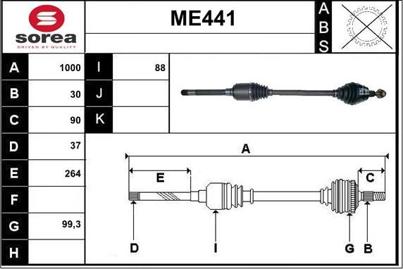 Sera ME441 - Arbre de transmission cwaw.fr