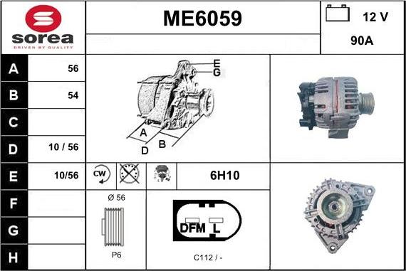 Sera ME6059 - Alternateur cwaw.fr