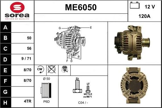 Sera ME6050 - Alternateur cwaw.fr