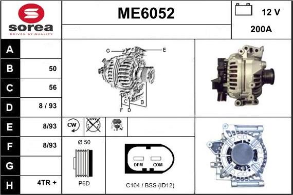 Sera ME6052 - Alternateur cwaw.fr