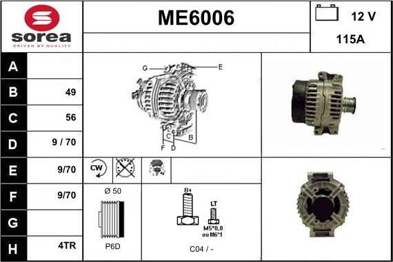 Sera ME6006 - Alternateur cwaw.fr