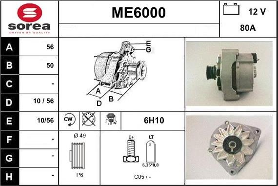 Sera ME6000 - Alternateur cwaw.fr