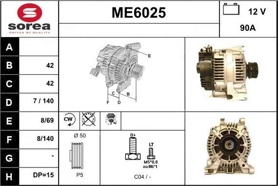 Sera ME6025 - Alternateur cwaw.fr