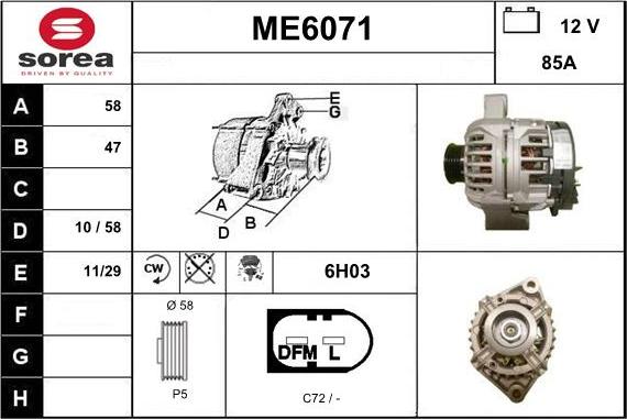 Sera ME6071 - Alternateur cwaw.fr