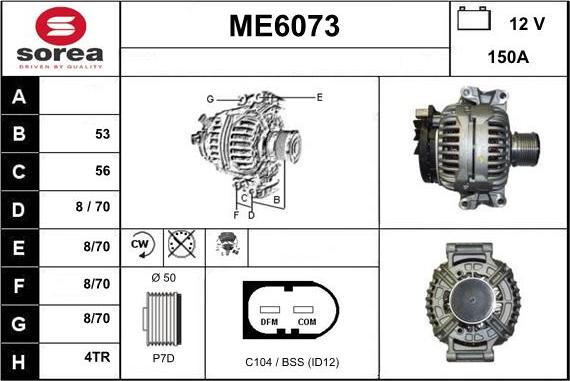 Sera ME6073 - Alternateur cwaw.fr