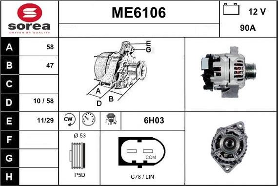 Sera ME6106 - Alternateur cwaw.fr