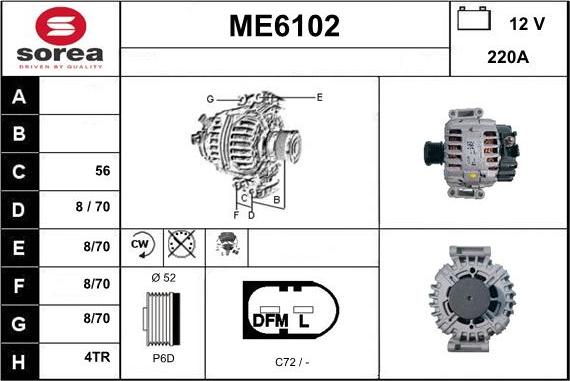 Sera ME6102 - Alternateur cwaw.fr