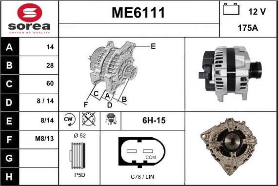 Sera ME6111 - Alternateur cwaw.fr