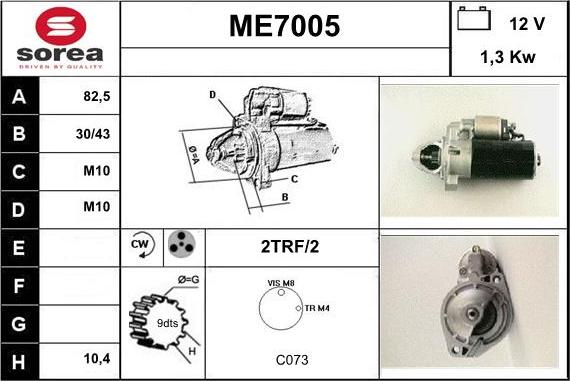 Sera ME7005 - Démarreur cwaw.fr