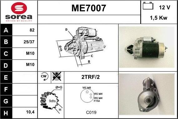 Sera ME7007 - Démarreur cwaw.fr