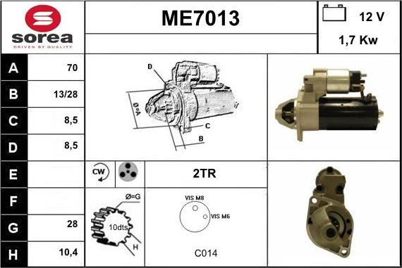 Sera ME7013 - Démarreur cwaw.fr