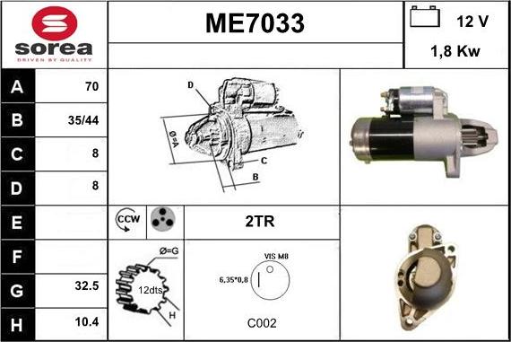 Sera ME7033 - Démarreur cwaw.fr