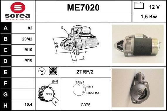 Sera ME7020 - Démarreur cwaw.fr