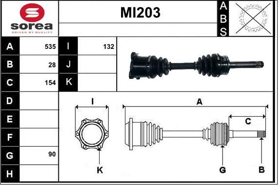 Sera MI203 - Arbre de transmission cwaw.fr