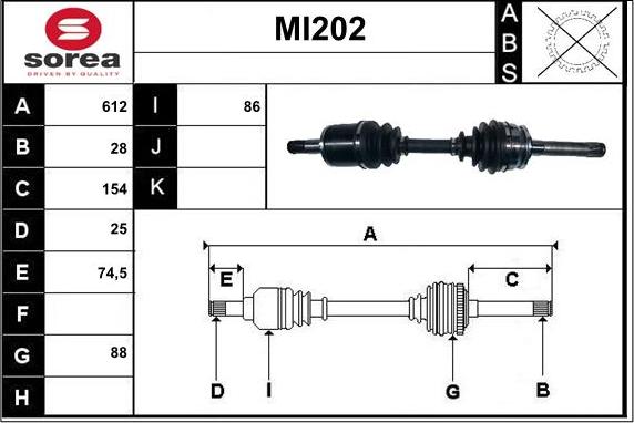 Sera MI202 - Arbre de transmission cwaw.fr