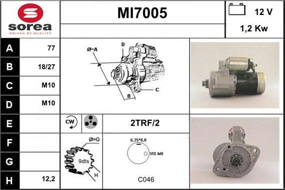 Sera MI7005 - Démarreur cwaw.fr