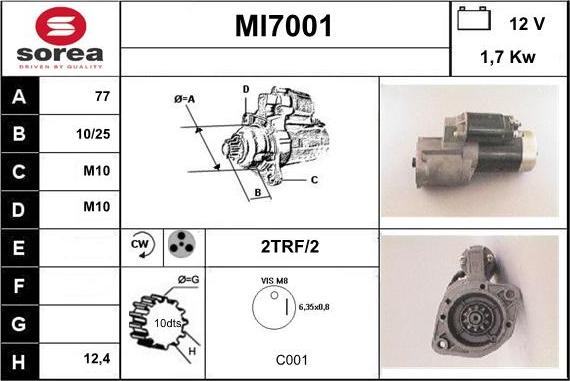 Sera MI7001 - Démarreur cwaw.fr