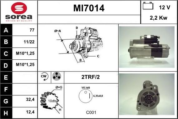 Sera MI7014 - Démarreur cwaw.fr