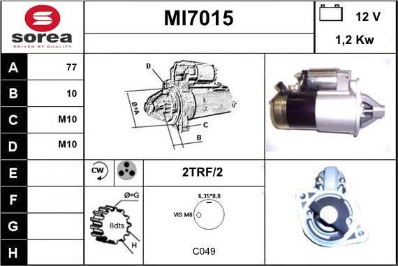 Sera MI7015 - Démarreur cwaw.fr