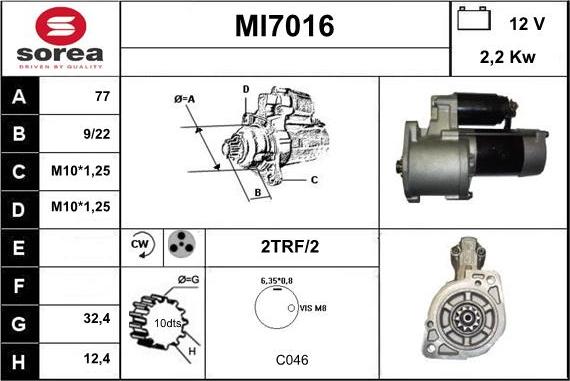 Sera MI7016 - Démarreur cwaw.fr