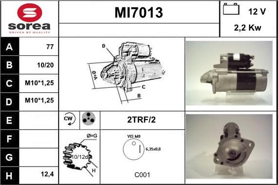 Sera MI7013 - Démarreur cwaw.fr