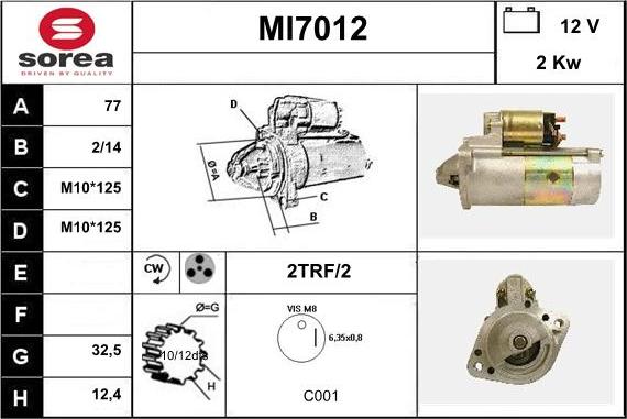 Sera MI7012 - Démarreur cwaw.fr