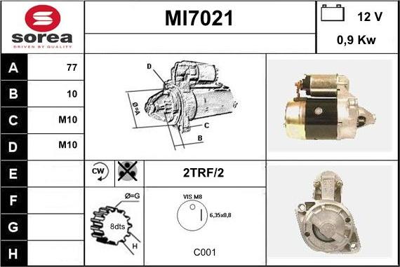 Sera MI7021 - Démarreur cwaw.fr