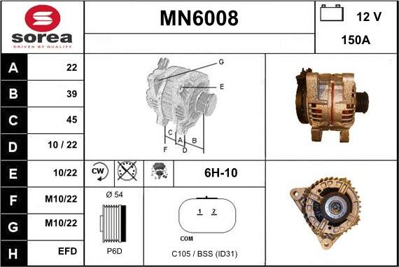 Sera MN6008 - Alternateur cwaw.fr