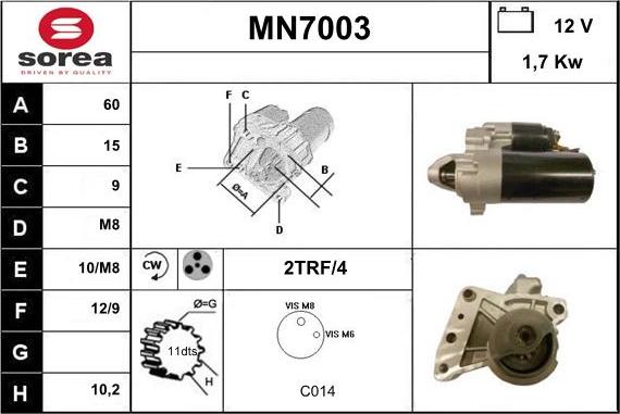 Sera MN7003 - Démarreur cwaw.fr