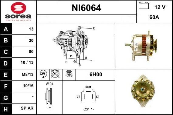 Sera NI6064 - Alternateur cwaw.fr