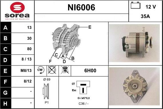 Sera NI6006 - Alternateur cwaw.fr