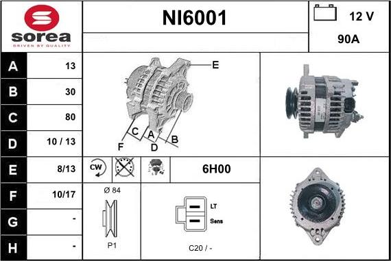 Sera NI6001 - Alternateur cwaw.fr