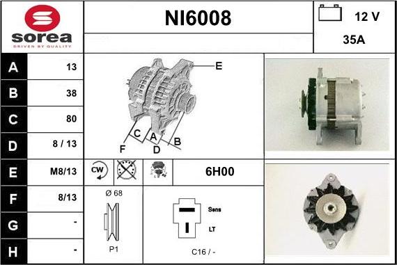 Sera NI6008 - Alternateur cwaw.fr