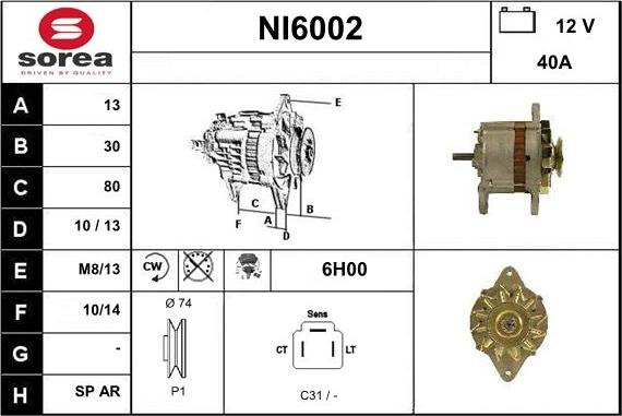 Sera NI6002 - Alternateur cwaw.fr