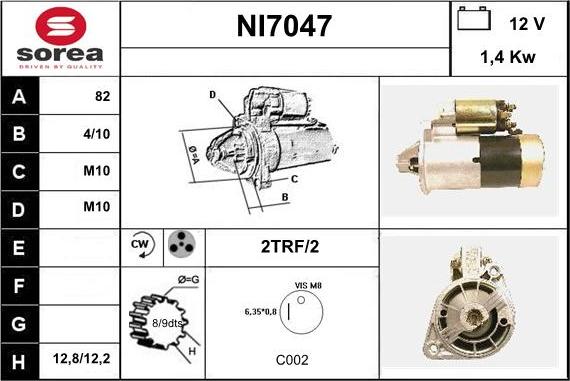 Sera NI7047 - Démarreur cwaw.fr