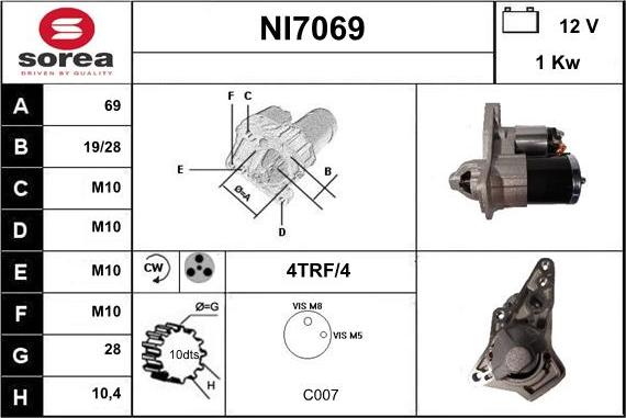 Sera NI7069 - Démarreur cwaw.fr