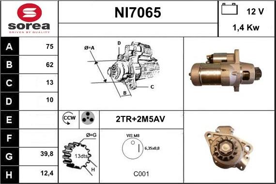 Sera NI7065 - Démarreur cwaw.fr