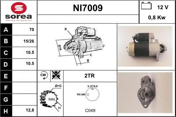 Sera NI7009 - Démarreur cwaw.fr